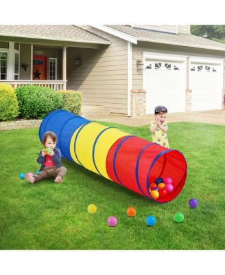 Kids Play Tunnel Tent for Toddlers, Colorful Pop Up Crawl Tunnel Toy for Baby