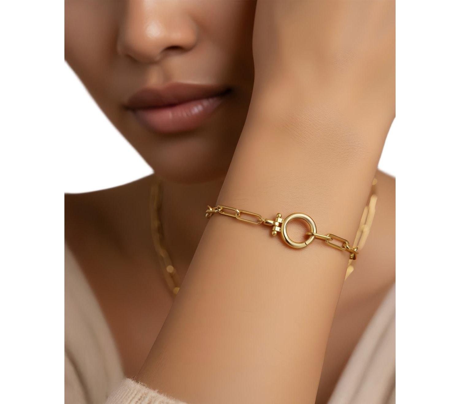 Mint Paperclip Bracelet