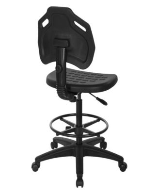 39.75" Metal Self Skinned Urethane Drafting Chair