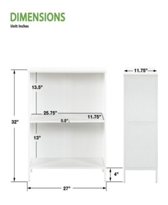 32" Wood Ace 2 Shelf Bookcase