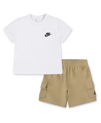 Boys' 2T-4T Pocket T-Shirt and French Terry Shorts, 2-Piece Set