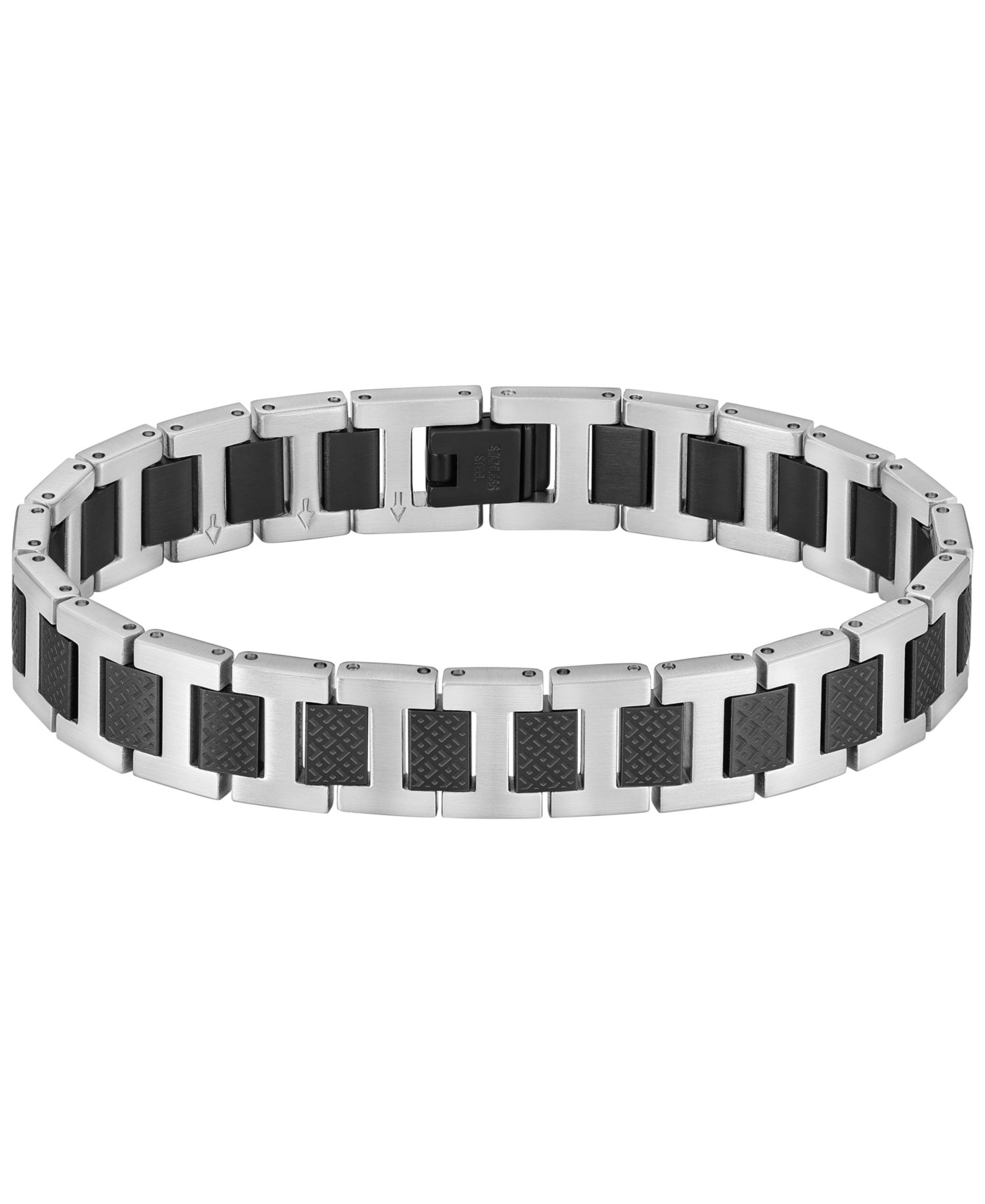 Men's Metropole Silver-Tone Stainless with Color IP Bracelet