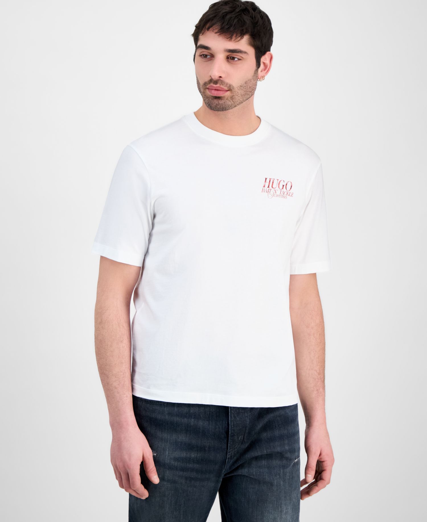 Hugo by Men's Fish Print T-Shirt