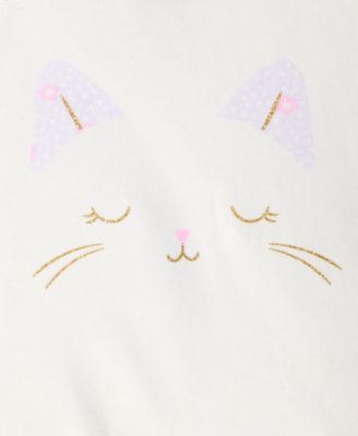 Baby Girls' 3M-24M Mix and Match Cat Face Peplum T-Shirt