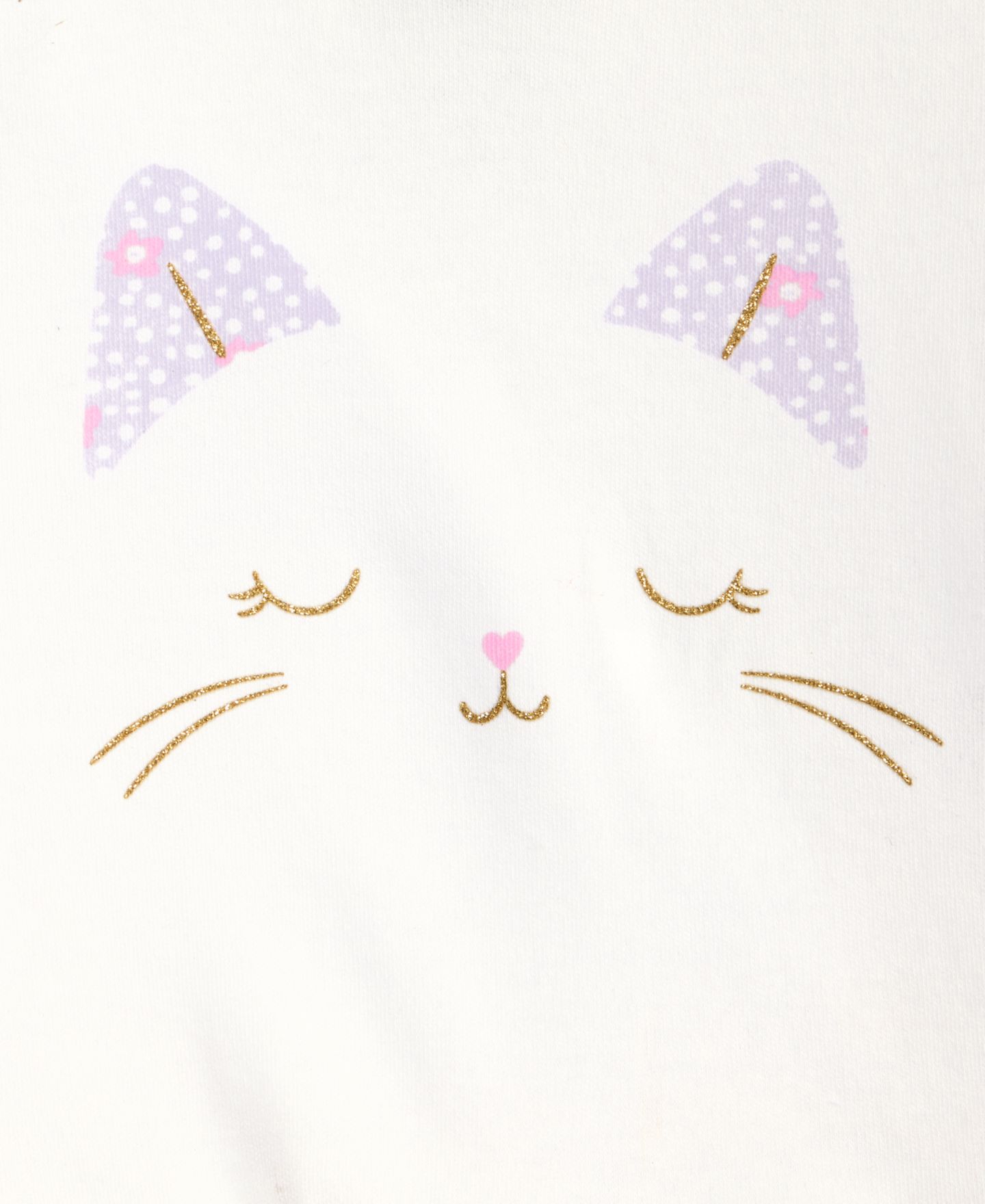 Футболка First Impressions Mix and Match Cat Face Peplum T-Shirt для девочек-малышей, цвет: Белый — фото 3