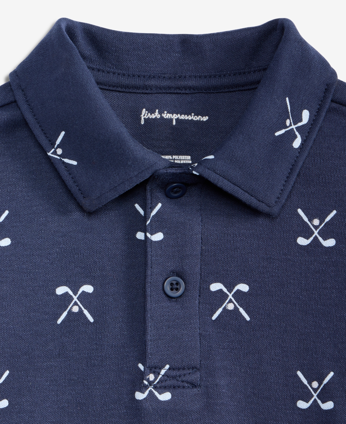 First Impressions Boys' Toddler 2T-4T Golf Clubs Print Polo T-Shirt, Macy's Exclusive