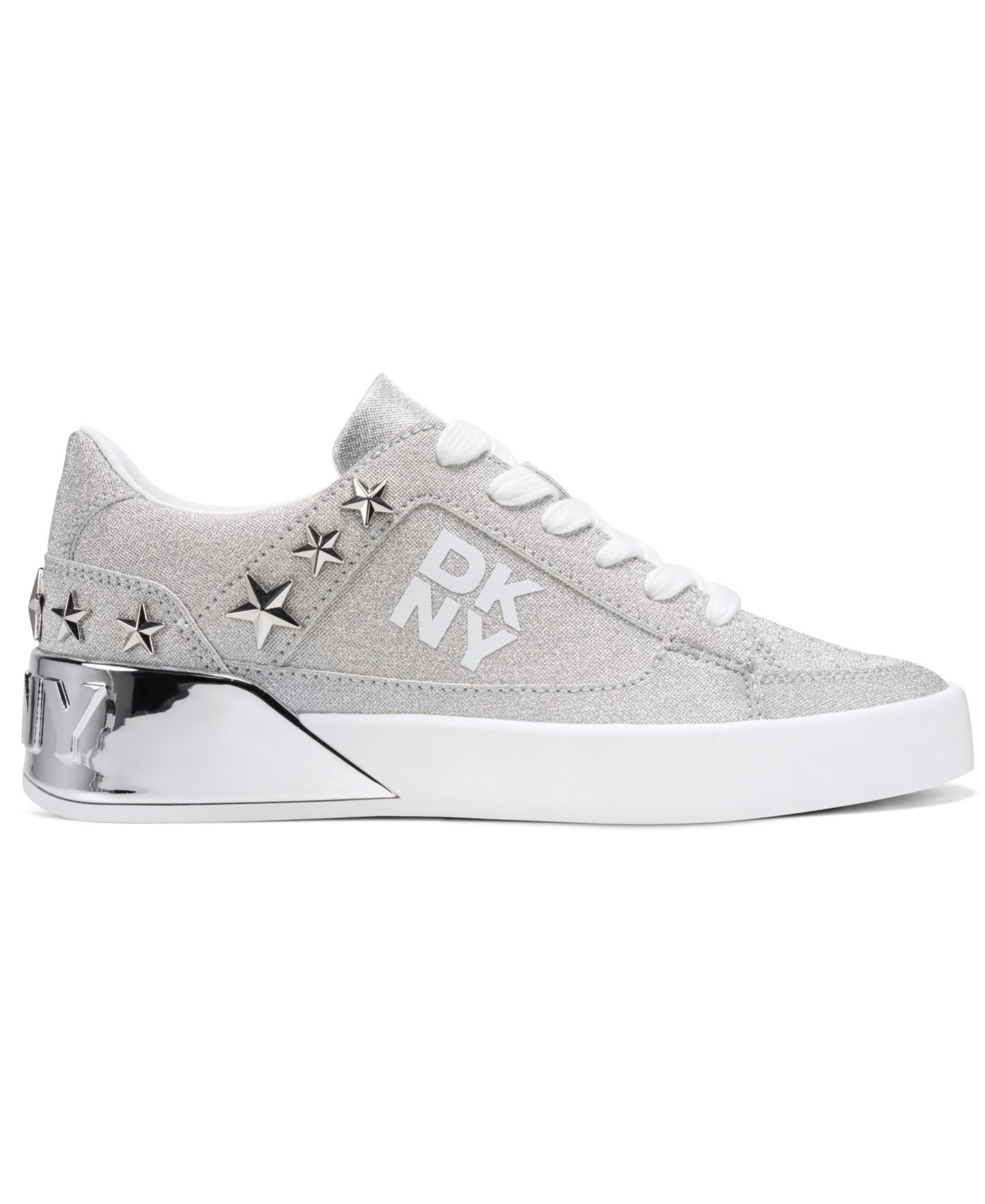 Женские кроссовки DKNY Manserra Lace-Up, цвет: Серебряный — фото 2