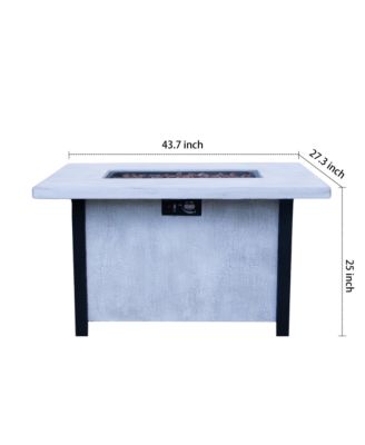 44inch W x 25inch H Outdoor Patio Propane Gas Fire Pit Table 50000 BTU High Temperature Resistant