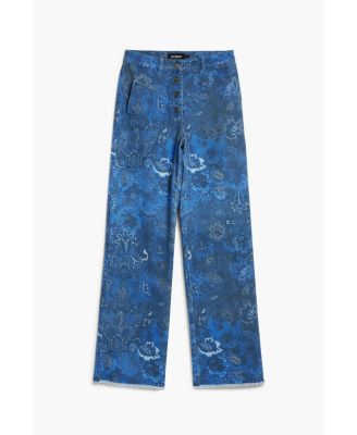 Women's Paisley twill trousers