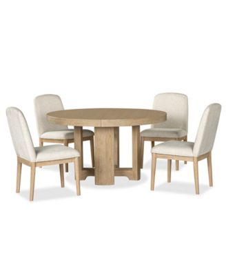 Marcel 5-pc. Dining Set ( Round Table & 4 Side Chairs)