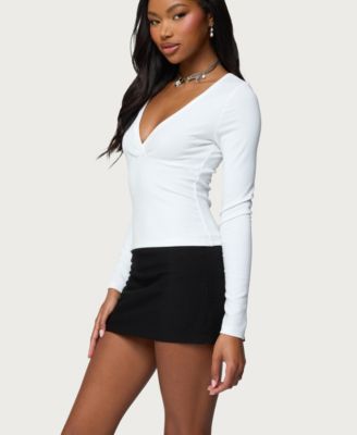 Women's Doron V Neck Long Sleeve Top