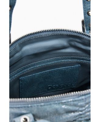 Women's Medium Ruched Denim Backpack