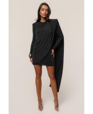 Women's Midnight Draped Mini Dress