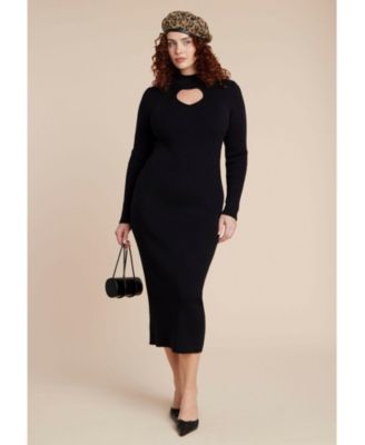 Women's Heart Cutout Midi Dress