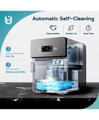 22Lbs/24H Countertop Craft Ball Shaped Ice Maker Machine in Black with 5.5lbs Ice Storage