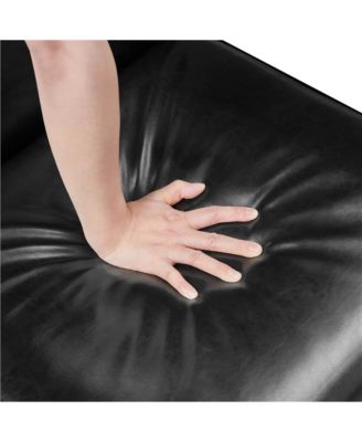 Contemporary Faux Leather Club Chair and Ottoman Set