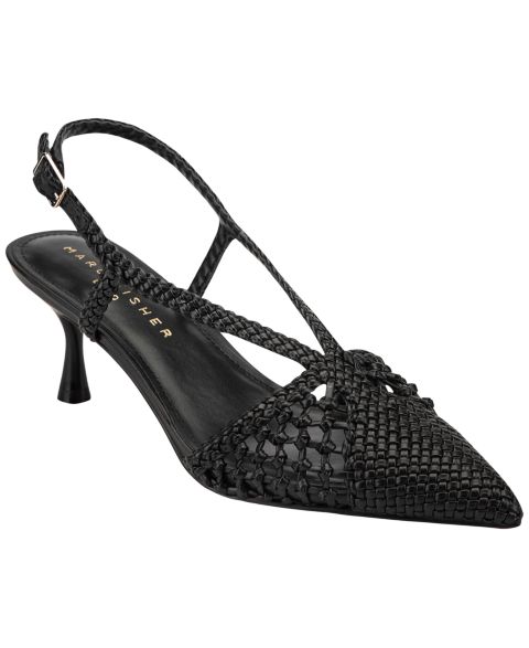 Женские туфли Marc Fisher LTD Reagan Woven Slingback, цвет: Чёрный