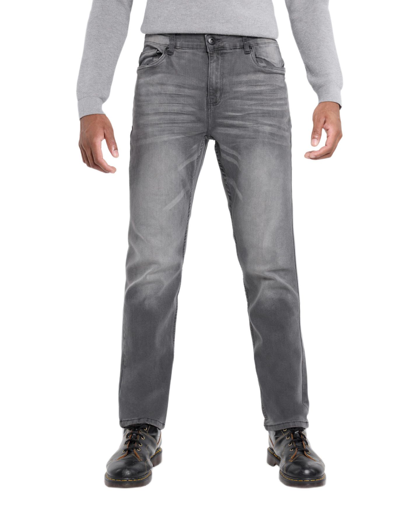 Мужские джинсы CULTURA Pieced Pockets Slim Fit, цвет: Светлый серый — фото 1