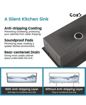 30inch Overmount Single Bowl Brushed 304 Stainless Steel Handmade Sink SS BR 08 with Cutting Board Colander Grid