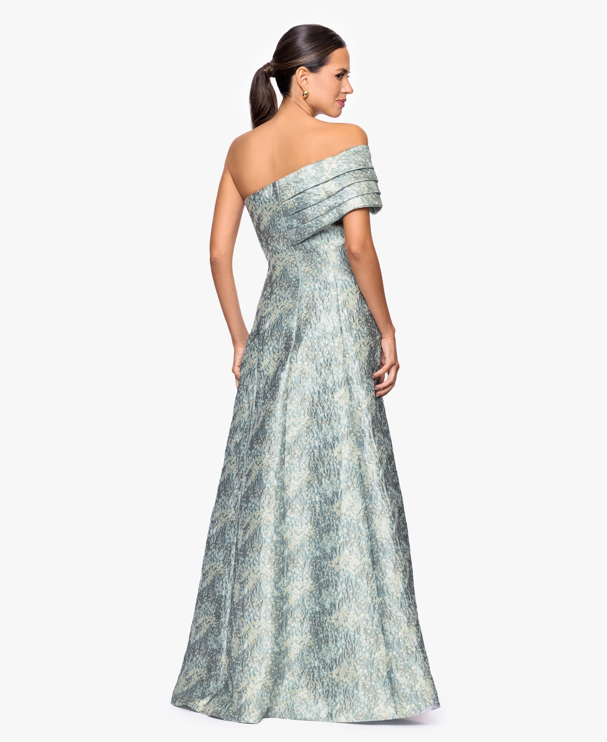 Betsy & Adam Women's One-Shoulder Gown