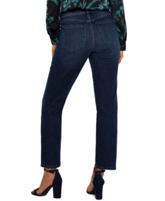 Petite Mid-Rise Gia Straight Glider Jeans
