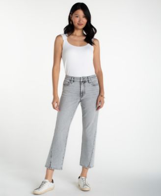 Petite Kennedy Mid Rise Straight Jeans