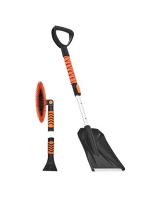 Snow Brush & Ice Scraper, 42" Extendable, 180° Pivoting Brush Head, Non-Slip Grip, For Cars/SUVs
