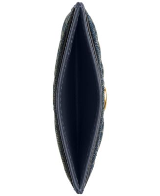 Essential Quilted Cotton Denim Card Case