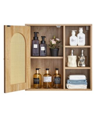 Wall Cabinet, Single Door, Adjustable Shelves, Over-Toilet Storage