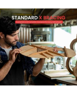 41   Steel Strings Acoustic Guitar for Beginner and Adults (Sunburst Teardrop