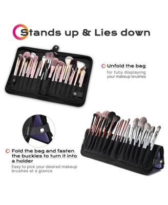 Makeup Brush Holder Bag Foldable Cosmetic Case ForgetMeNot