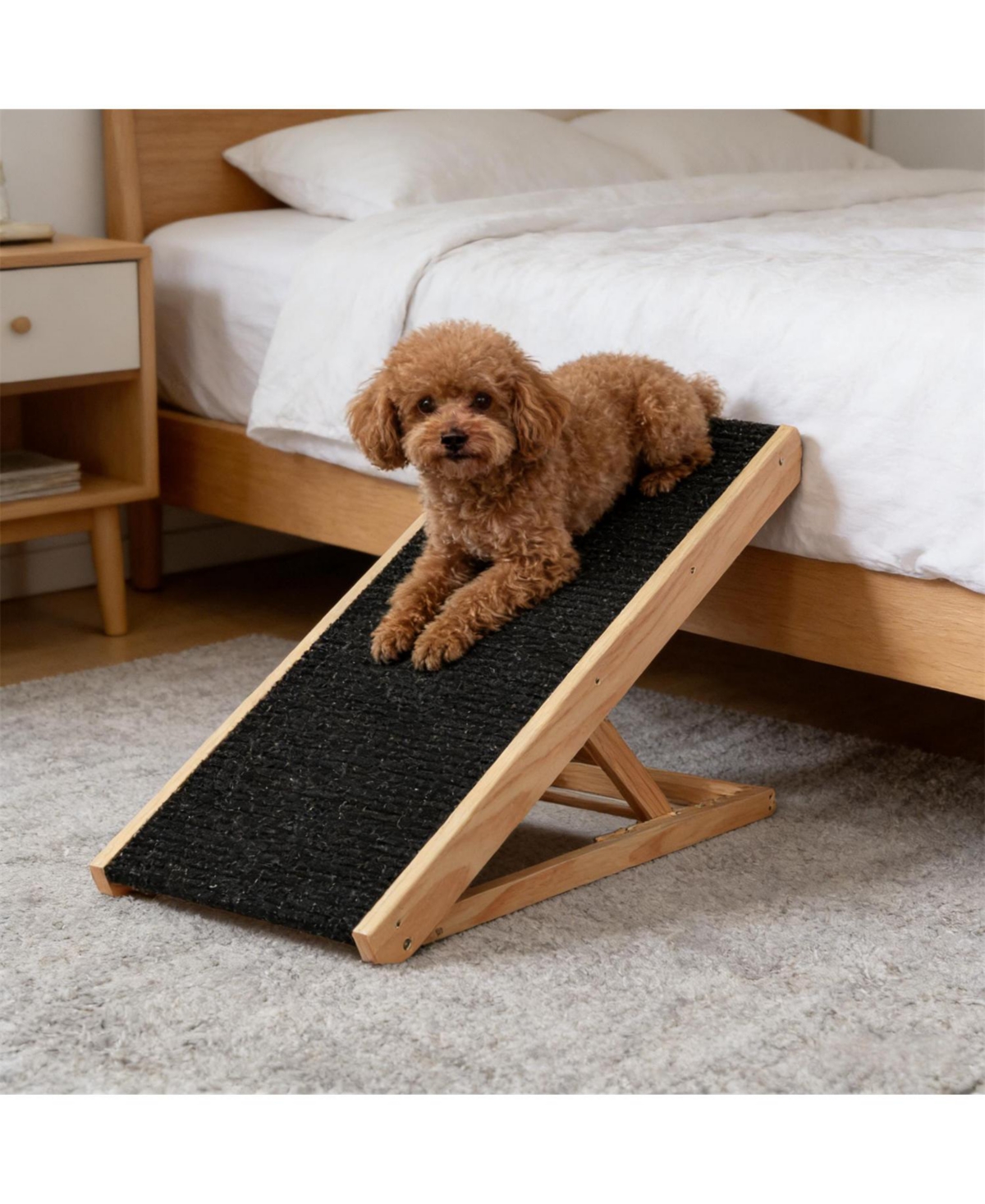 Aostirmotor Elevated Dog Ramp with ease in Black