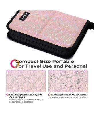 Makeup Brush Holder Bag Foldable Cosmetic Case ForgetMeNot Pink Artist