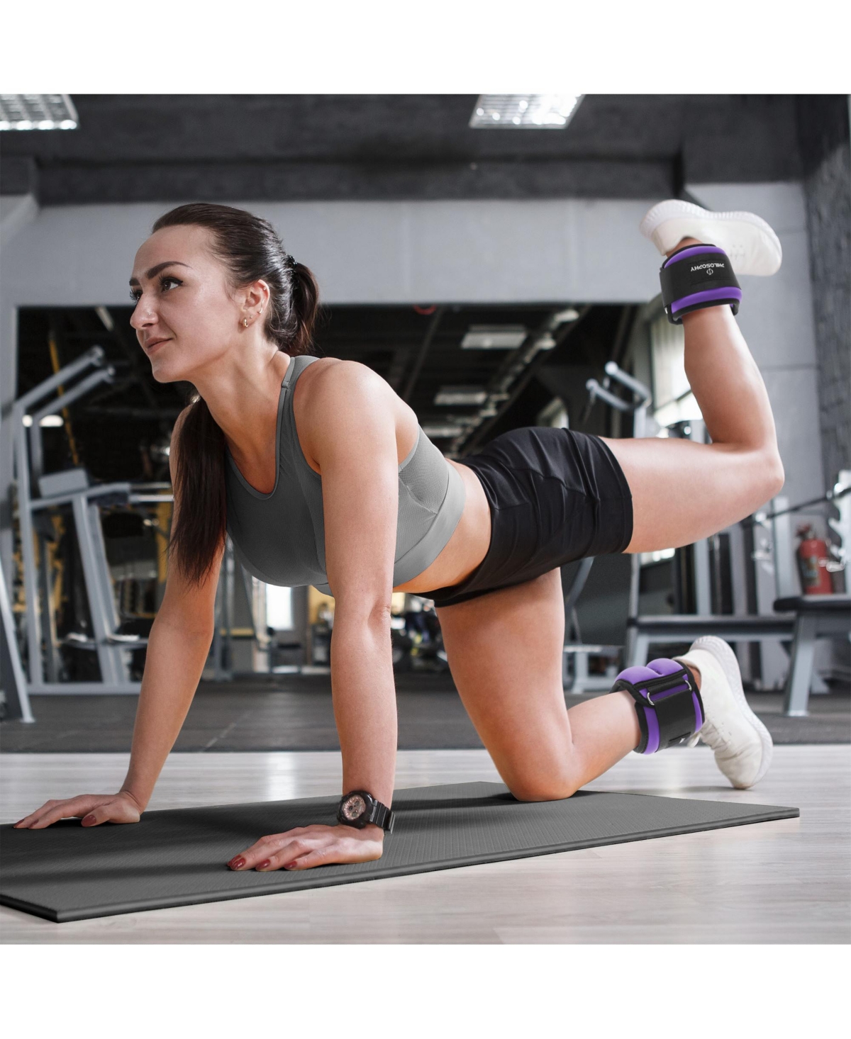 Philosophy Gym Adjustable Ankle/Wrist Weights, Set of 2 - 2 lb Each, 4 lb Total for Strength Training and Fitness