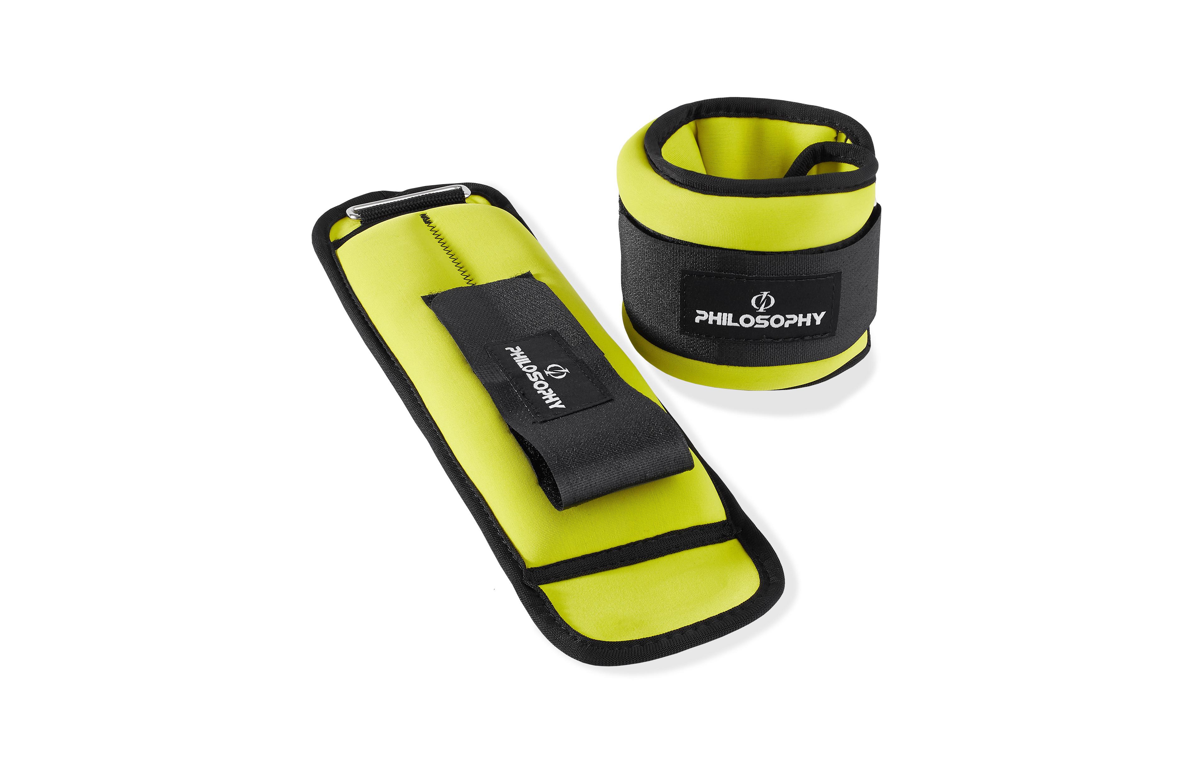 Philosophy Gym Adjustable Ankle/Wrist Weights, Set of 2 - 3 lb Each, 6 lb Total for Strength Training and Fitness