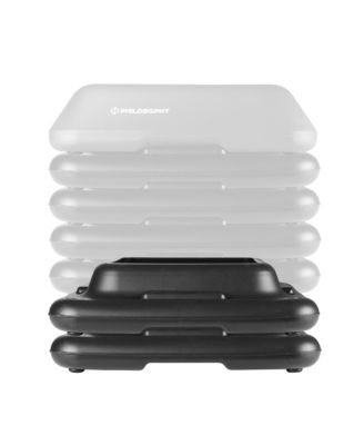 Aerobic Exercise Adjustable Step Platform Risers, 2 Pack - Black