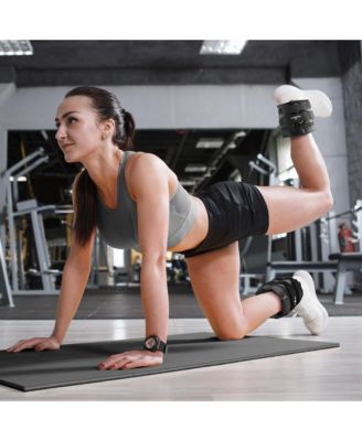 5 LB Adjustable Ankle Wrist Weights Pair, Arm Leg Weight Straps Set, 2.5 LB each with Removable Weights