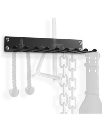 Accessory Rack Organizer, 9 Prong, Wall Mounted Multi-Purpose Workout Equipment Storage