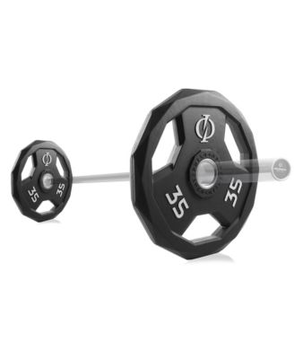 Set of 2 Rubber Coated 2-inch Olympic Grip Weight Plates (35 LB each) for Weightlifting