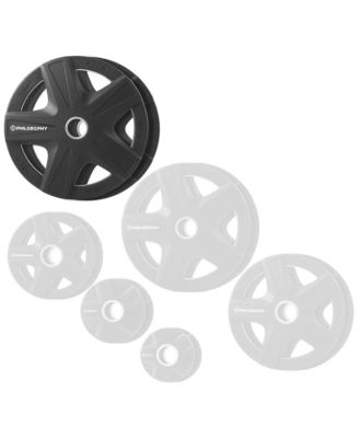 Set of 2 Rubber Coated 2-inch Olympic Grip Weight Plates (45 LB each) for Weightlifting