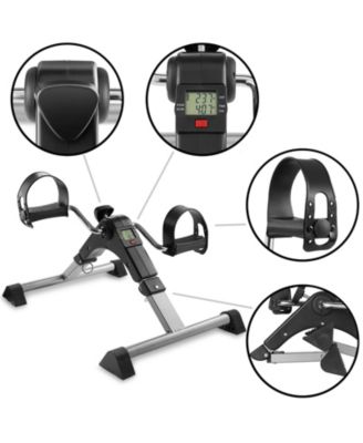 Foldable Under Desk Exercise Bike Portable Arm and Leg Pedal Exerciser