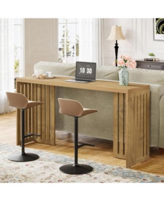 Bar Table, 63-Inch Counter Height Pub Table, Industrial Bar Height Table, Rectangular High Top Kitchen & Dining Counter Tables