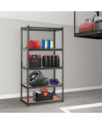 5-Tier Storage Shelving Unit, Adjustable, 2000-Lb Capacity, 35"L x 18"W x 71"H, Heavy-Duty Utility Rack