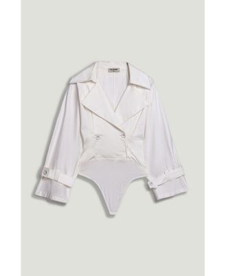 Women's Layered Collar Wrap Bodysuit