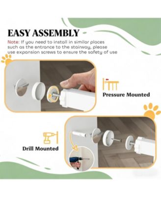 Extra Wide Walk Through Dog Gate in White
