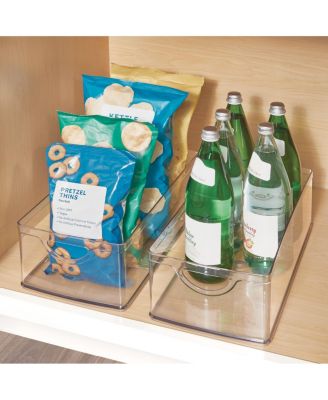 Plastic Kitchen Cabinet Storage Bins - Set of 4 - Clear