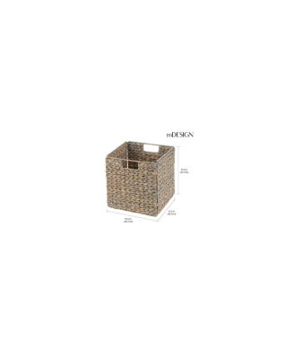 Woven Hyacinth Kitchen Storage Organizer Basket Bin, 8 Pack, Gray Wash