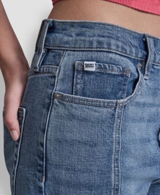 Women's High-Rise Seamed Classic Straight Leg Jeans