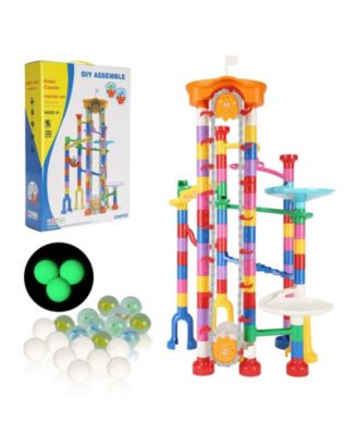 Marble Run Set, 230-Piece STEM Building Track with Motorized Elevator and Marbles