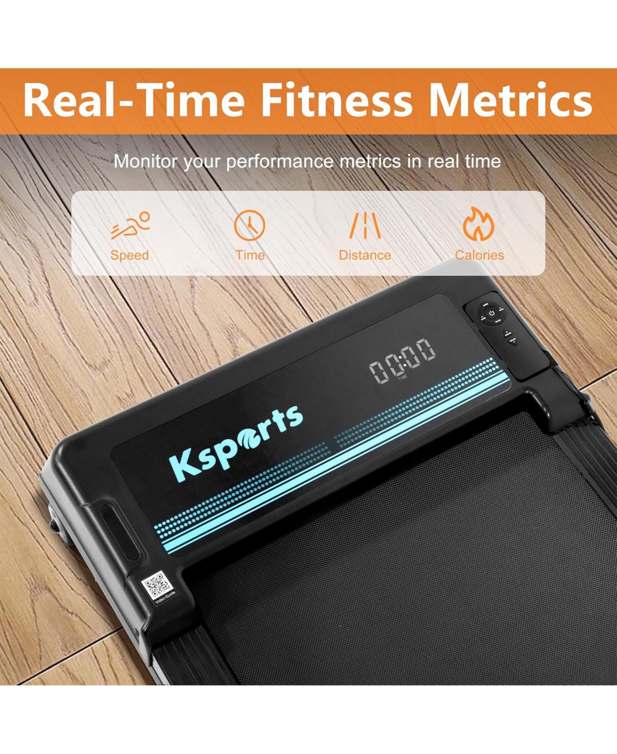 Ksports Under Desk Walking Pad Treadmill with Auto Incline and Wheels, 2.5 Hp